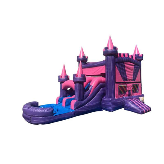 Dual Lane Princess Castle Jump-n-Slide Dry
