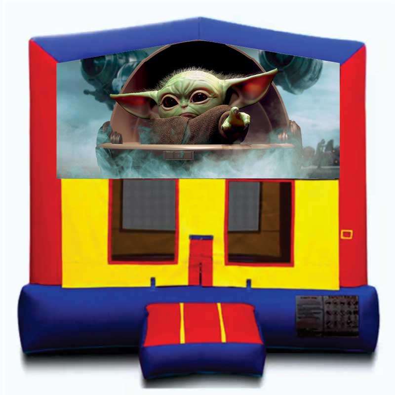 Baby Yoda Banner Bounce House