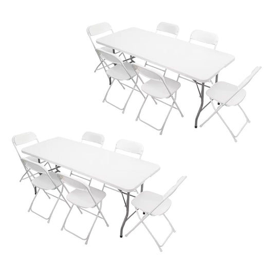 2 Folding Tables & 12 Chairs