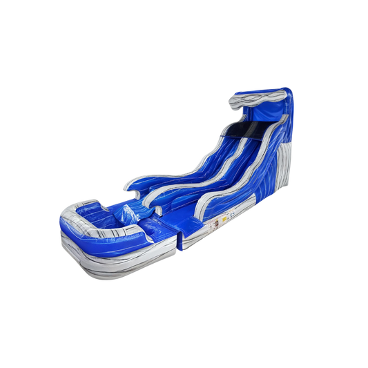 17' Blue & Gray Wave Wet or Dry Slide