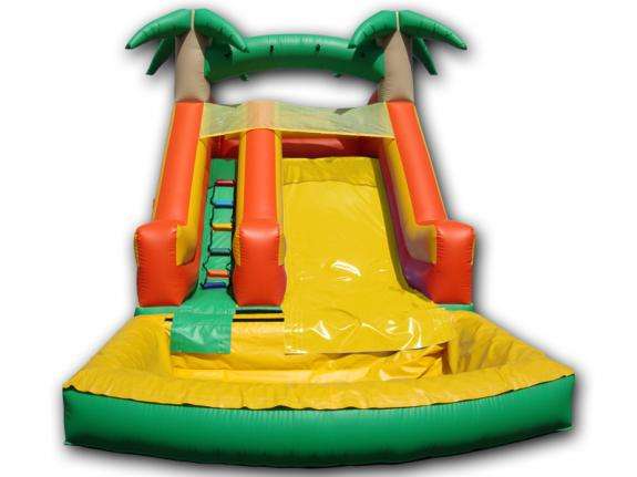 compact 15 foot tropical water slide