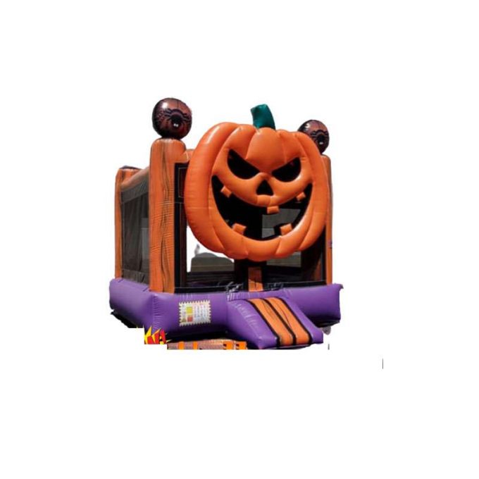 13’x13’ Square Jack-o-Lantern Pumpkin Bounce House