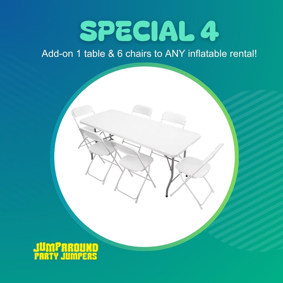 Special #4 Discounted Tables & Chairs w/Inflatable
